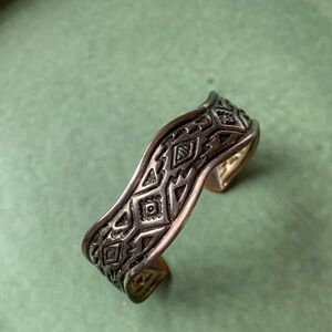 Aztec style cuff bracelet